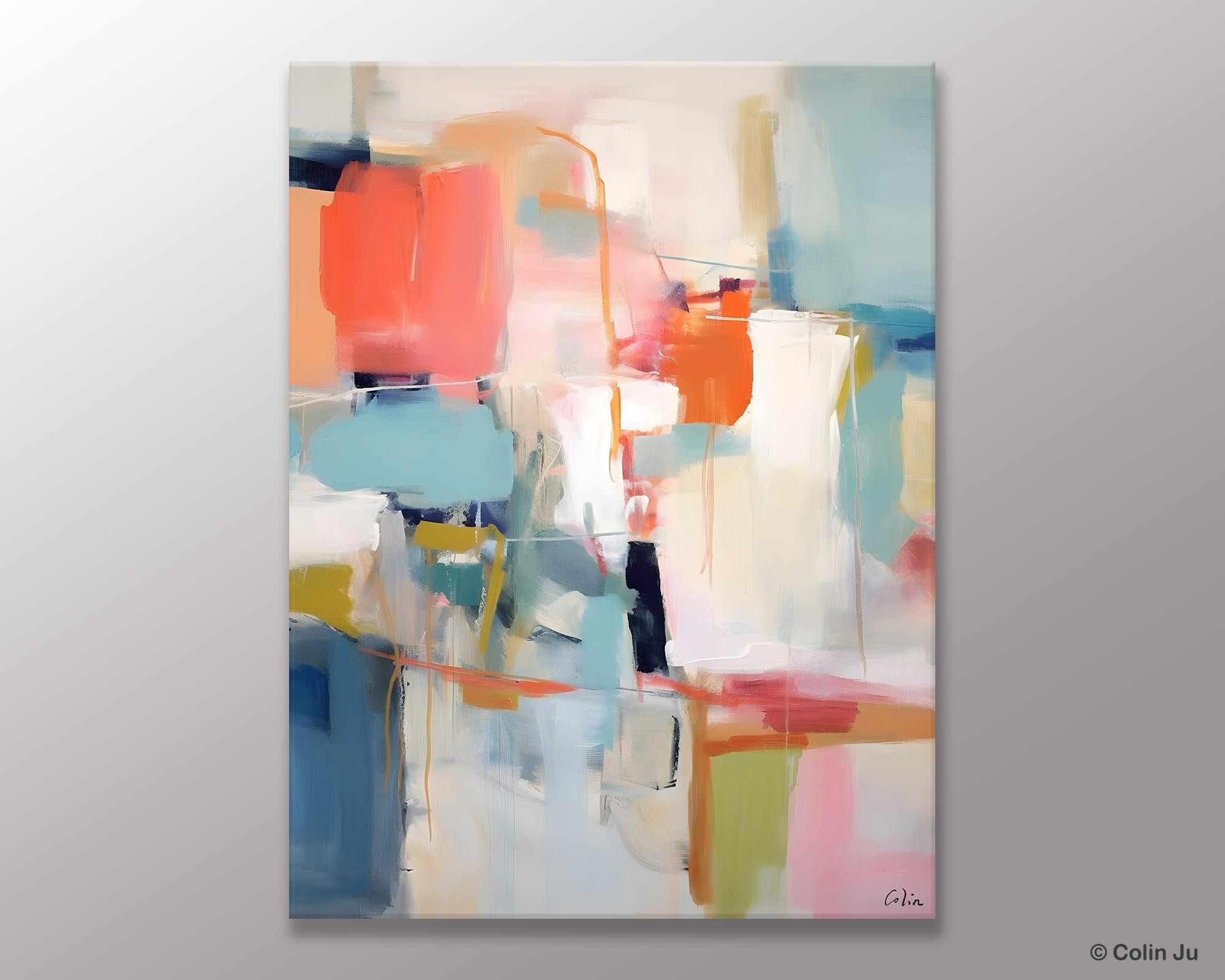 Large Wall Art Painting for Bedroom, Original Canvas Art, Contemporary Acrylic Painting on Canvas, Oversized Modern Abstract Wall Paintings-LargePaintingArt.com