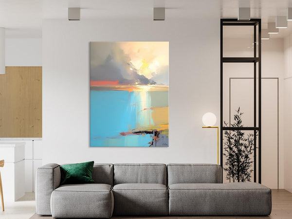 Contemporary Acrylic Painting on Canvas, Large Original Artwork, Large Landscape Paintings for Living Room, Modern Canvas Art Paintings-LargePaintingArt.com