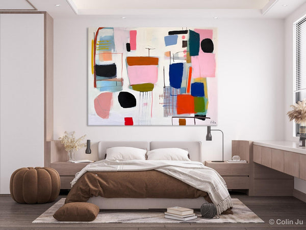 Contemporary Acrylic Painting on Canvas, Original Canvas Art, Large Wall Art Painting for Bedroom, Oversized Modern Abstract Wall Paintings-LargePaintingArt.com