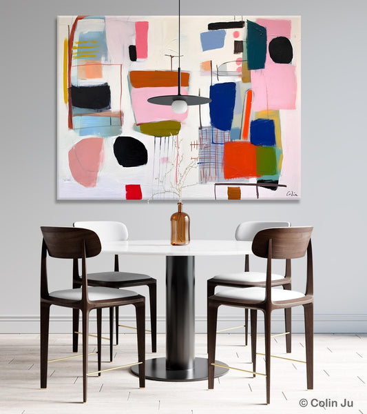 Contemporary Acrylic Painting on Canvas, Original Canvas Art, Large Wall Art Painting for Bedroom, Oversized Modern Abstract Wall Paintings-LargePaintingArt.com