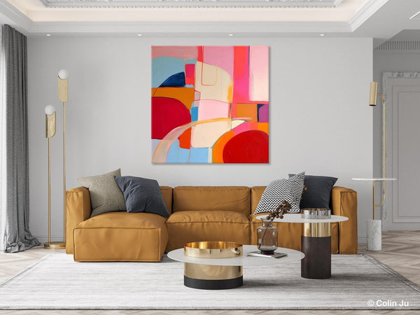 Modern Acrylic Artwork, Simple Canvas Paintings, Large Abstract Painting for Dining Room, Contemporary Canvas Art, Original Modern Wall Art-LargePaintingArt.com