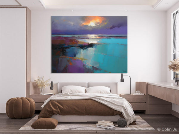 Original Landscape Abstract Painting, Landscape Canvas Paintings for Dining Room, Extra Large Modern Wall Art, Acrylic Painting on Canvas-LargePaintingArt.com