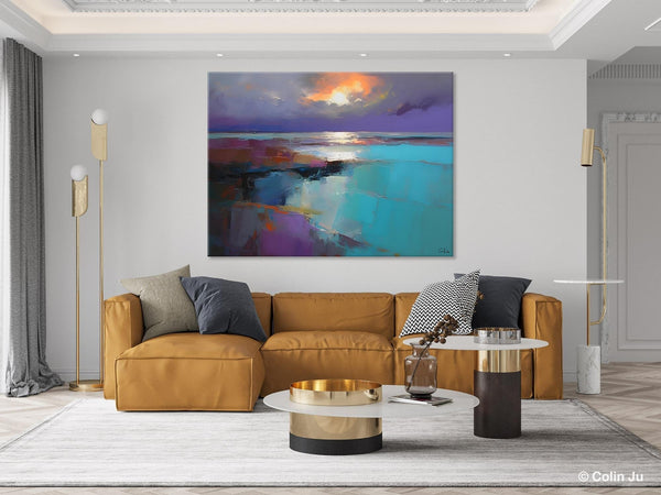 Original Landscape Abstract Painting, Landscape Canvas Paintings for Dining Room, Extra Large Modern Wall Art, Acrylic Painting on Canvas-LargePaintingArt.com