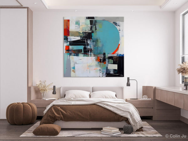 Modern Acrylic Artwork, Original Modern Paintings, Contemporary Canvas Art for Bedroom, Heavy Texture Canvas Art, Large Abstract Paintings-LargePaintingArt.com