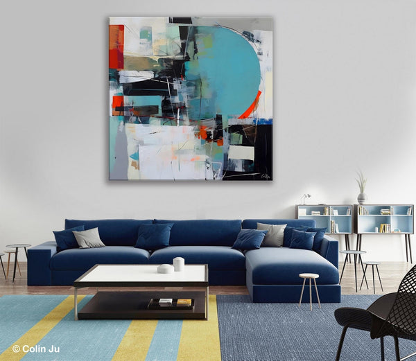 Modern Acrylic Artwork, Original Modern Paintings, Contemporary Canvas Art for Bedroom, Heavy Texture Canvas Art, Large Abstract Paintings-LargePaintingArt.com