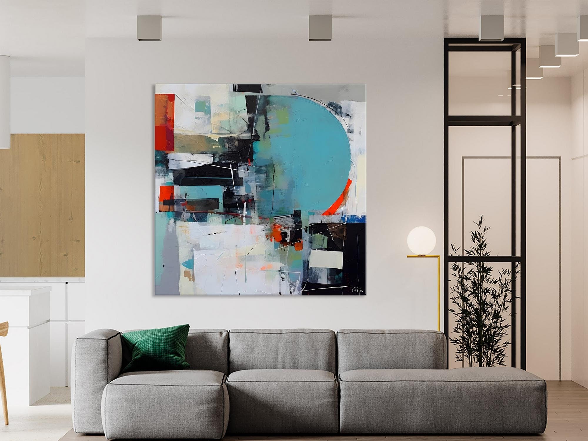 Modern Acrylic Artwork, Original Modern Paintings, Contemporary Canvas Art for Bedroom, Heavy Texture Canvas Art, Large Abstract Paintings-LargePaintingArt.com
