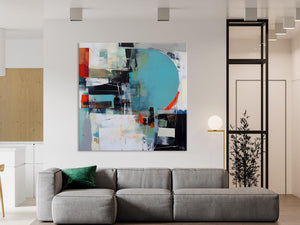 Modern Acrylic Artwork, Original Modern Paintings, Contemporary Canvas Art for Bedroom, Heavy Texture Canvas Art, Large Abstract Paintings-LargePaintingArt.com