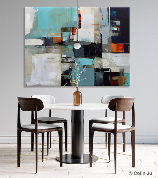 Extra Large Paintings for Dining Room, Abstract Wall Paintings, Hand Painted Canvas Art, Original Artowrk, Contemporary Wall Art Paintings-LargePaintingArt.com