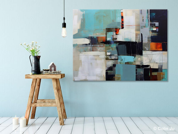 Extra Large Paintings for Dining Room, Abstract Wall Paintings, Hand Painted Canvas Art, Original Artowrk, Contemporary Wall Art Paintings-LargePaintingArt.com
