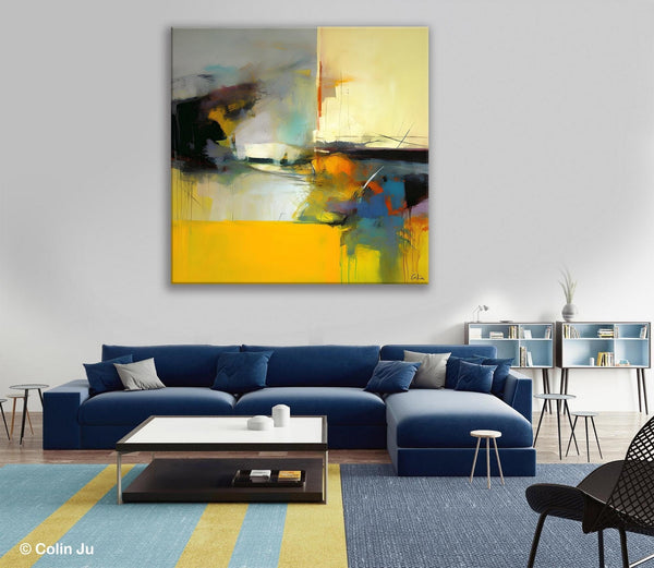 Simple Modern Acrylic Artwork, Modern Canvas Paintings, Large Abstract Art for Bedroom, Original Abstract Wall Art, Contemporary Canvas Art-LargePaintingArt.com