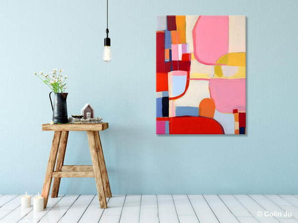 Original Canvas Artwork, Contemporary Acrylic Painting on Canvas, Large Painting for Dining Room, Simple Abstract Art, Wall Art Paintings-LargePaintingArt.com