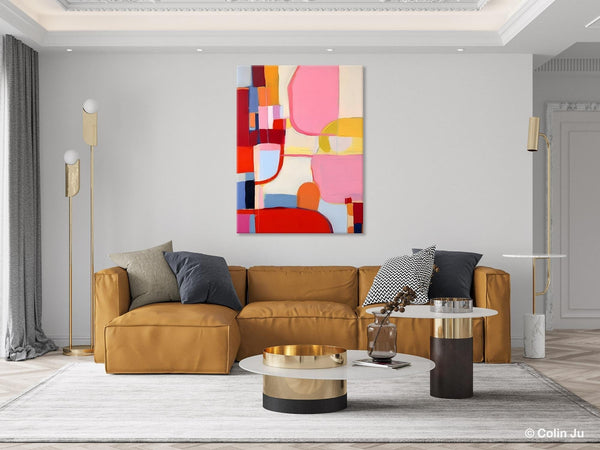 Original Canvas Artwork, Contemporary Acrylic Painting on Canvas, Large Painting for Dining Room, Simple Abstract Art, Wall Art Paintings-LargePaintingArt.com