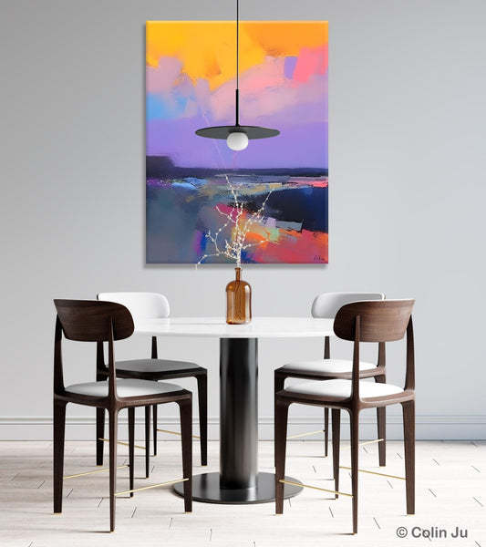 Abstract Landscape Artwork, Contemporary Wall Art Paintings, Extra Large Original Art, Landscape Painting on Canvas, Hand Painted Canvas Art-LargePaintingArt.com