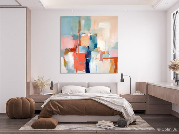 Canvas Paintings, Large Abstract Art for Bedroom, Simple Modern Acrylic Artwork, Modern Original Abstract Wall Art, Contemporary Canvas Art-LargePaintingArt.com