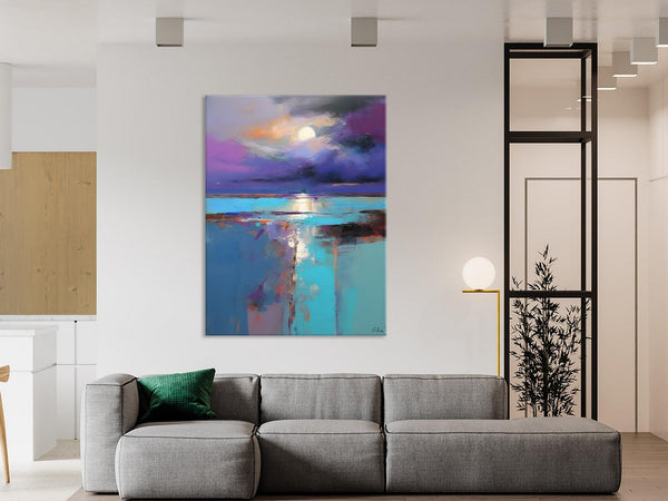 Extra Large Original Art, Landscape Painting on Canvas, Hand Painted Canvas Art, Abstract Landscape Artwork, Contemporary Wall Art Paintings-LargePaintingArt.com