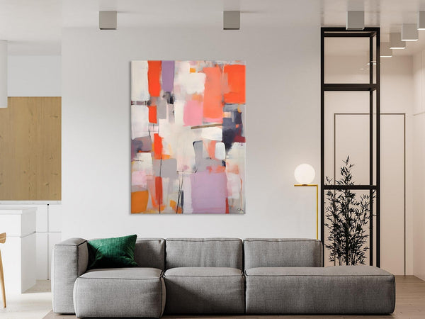 Large Painting for Dining Room, Original Canvas Artwork, Contemporary Acrylic Painting on Canvas, Simple Abstract Art, Wall Art Paintings-LargePaintingArt.com