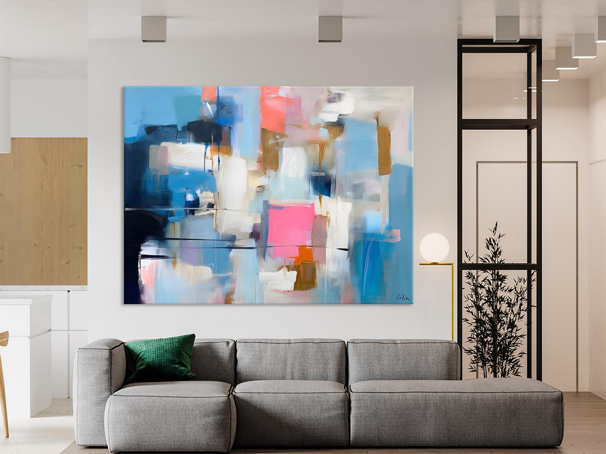 Large Wall Art Paintings, Simple Canvas Art, Contemporary Painting on Canvas, Original Canvas Wall Art for sale, Simple Abstract Paintings-LargePaintingArt.com