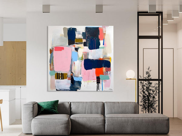 Modern Original Abstract Wall Art, Contemporary Canvas Art, Canvas Paintings, Large Abstract Art for Bedroom, Simple Modern Acrylic Artwork-LargePaintingArt.com