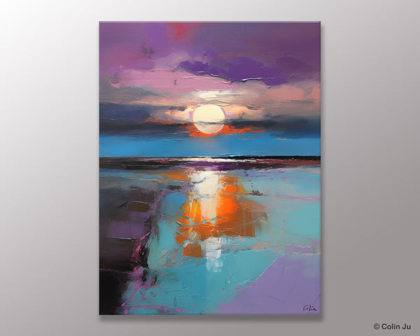 Original Landscape Painting on Canvas, Hand Painted Canvas Art, Abstract Landscape Artwork, Contemporary Wall Art Paintings, Huge Canvas Art-LargePaintingArt.com