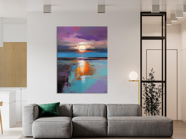 Original Landscape Painting on Canvas, Hand Painted Canvas Art, Abstract Landscape Artwork, Contemporary Wall Art Paintings, Huge Canvas Art-LargePaintingArt.com
