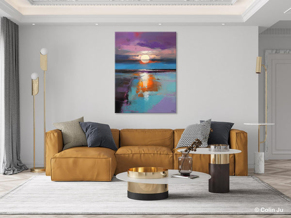 Original Landscape Painting on Canvas, Hand Painted Canvas Art, Abstract Landscape Artwork, Contemporary Wall Art Paintings, Huge Canvas Art-LargePaintingArt.com