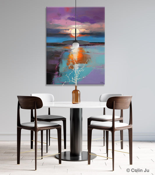 Original Landscape Painting on Canvas, Hand Painted Canvas Art, Abstract Landscape Artwork, Contemporary Wall Art Paintings, Huge Canvas Art-LargePaintingArt.com