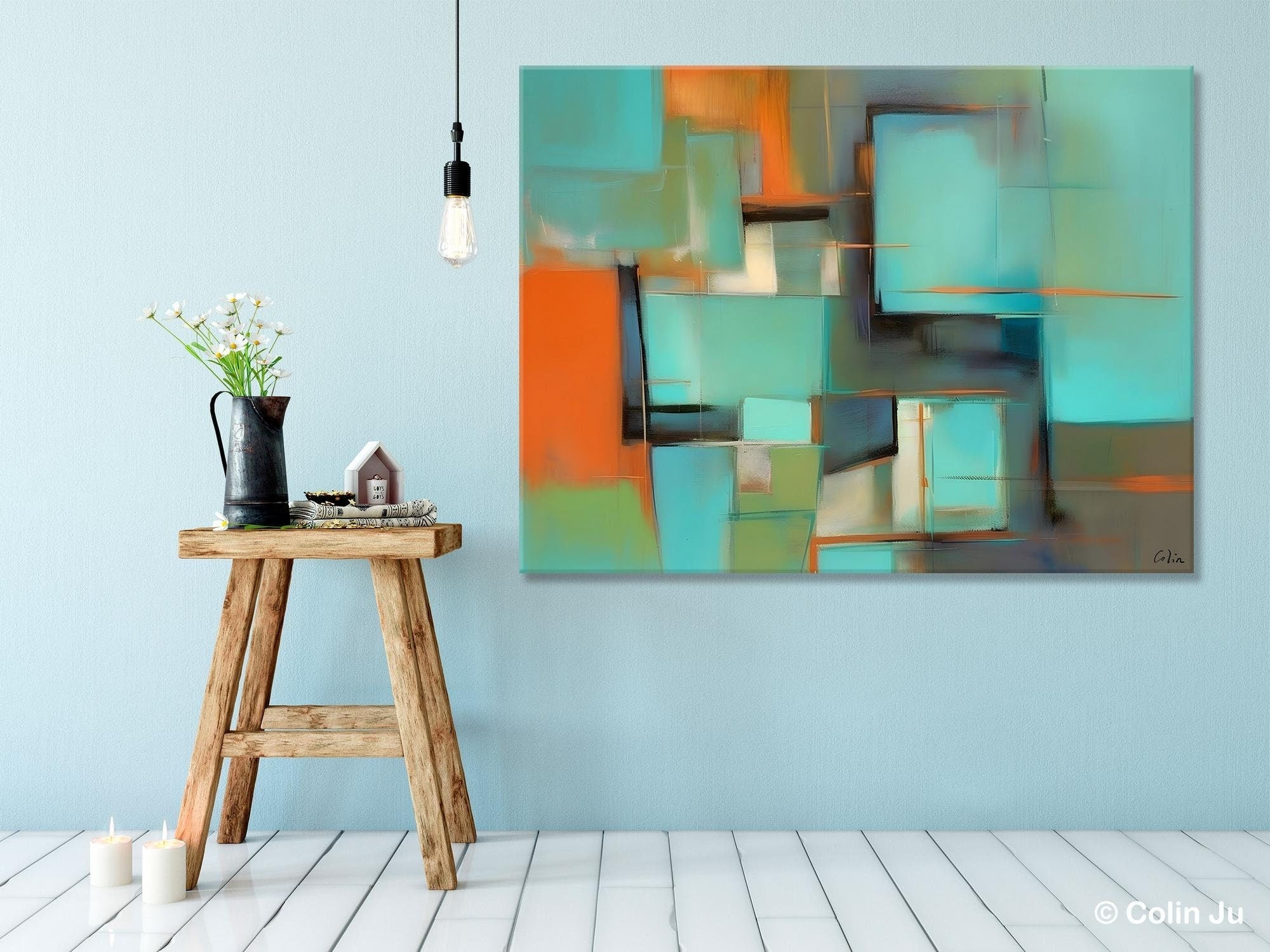 Large Canvas Art Painting for Bedroom, Huge Modern Abstract Paintings, Hand Painted Original Canvas Wall Art, Contemporary Acrylic Paintings-LargePaintingArt.com