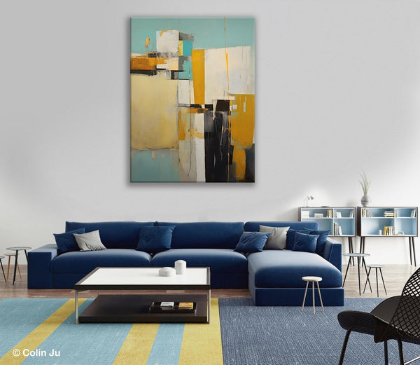 Large Modern Canvas Wall Art Paintings, Large Wall Art Paintings for Bedroom, Original Abstract Art, Hand Painted Acrylic Painting on Canvas-LargePaintingArt.com