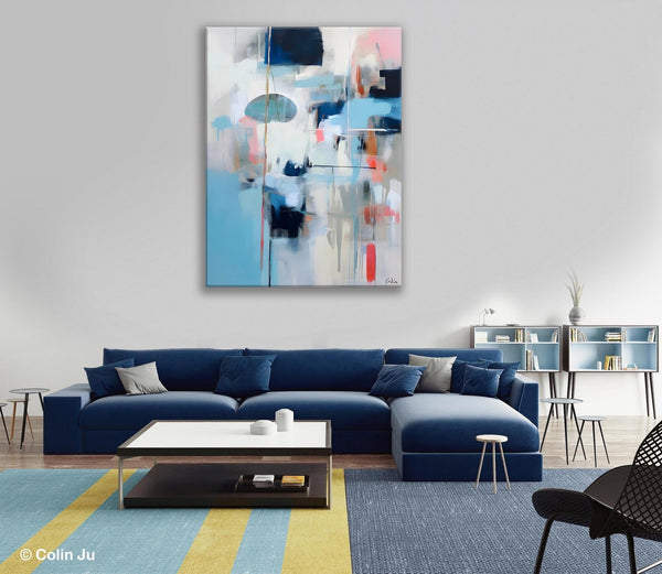 Large Wall Paintings for Bedroom, Contemporary Abstract Paintings on Canvas, Oversized Abstract Wall Art Paintings, Original Abstract Art-LargePaintingArt.com