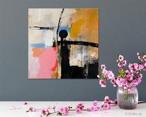 Extra Large Abstract Paintings for Bedroom, Original Modern Acrylic Wall Art, Modern Canvas Art Paintings, Abstract Wall Art for Dining Room-LargePaintingArt.com
