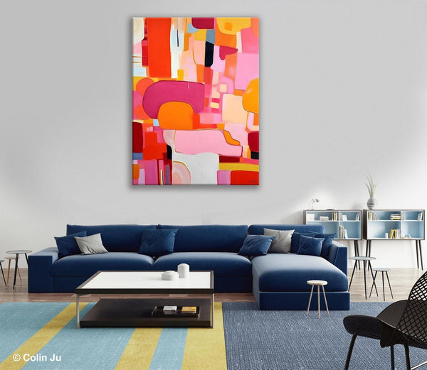 Large Modern Canvas Artwork, Original Wall Art Paintings, Large Paintings for Bedroom, Hand Painted Canvas Art, Acrylic Painting on Canvas-LargePaintingArt.com