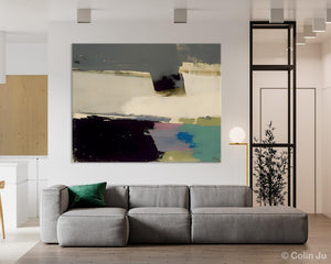 Abstract Landscape Paintings, Modern Wall Art for Living Room, Landscape Acrylic Paintings, Original Abstract Abstract Painting on Canvas-LargePaintingArt.com