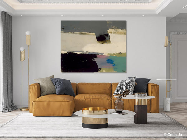 Abstract Landscape Paintings, Modern Wall Art for Living Room, Landscape Acrylic Paintings, Original Abstract Abstract Painting on Canvas-LargePaintingArt.com