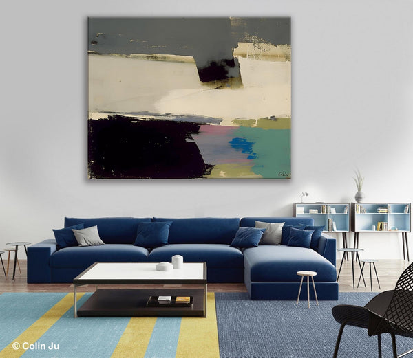 Abstract Landscape Paintings, Modern Wall Art for Living Room, Landscape Acrylic Paintings, Original Abstract Abstract Painting on Canvas-LargePaintingArt.com