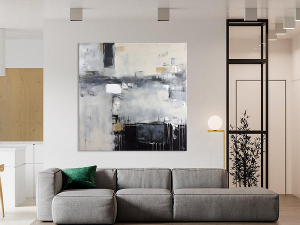 Abstract Canvas Art for Living Room, Original Modern Acrylic Art, Modern Canvas Paintings, Extra Large Abstract Paintings for Dining Room-LargePaintingArt.com