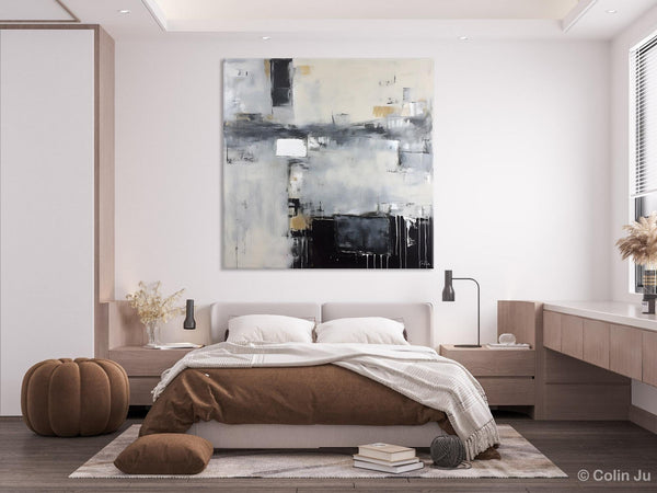 Abstract Canvas Art for Living Room, Original Modern Acrylic Art, Modern Canvas Paintings, Extra Large Abstract Paintings for Dining Room-LargePaintingArt.com