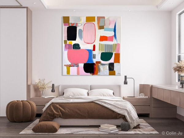 Geometric Modern Acrylic Art, Modern Original Abstract Art, Large Wall Art for Bedroom, Canvas Paintings for Sale, Contemporary Canvas Art-LargePaintingArt.com