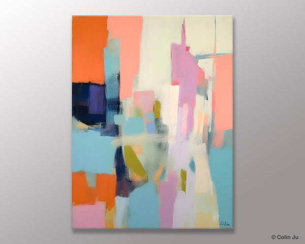 Large Modern Canvas Art for Bedroom, Original Wall Art Paintings, Large Paintings for Sale, Hand Painted Canvas Art, Acrylic Art on Canvas-LargePaintingArt.com