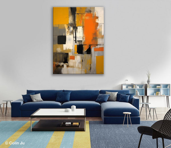 Oversized Abstract Art Paintings, Original Canvas Artwork, Large Wall Art Painting for Dining Room, Contemporary Acrylic Painting on Canvas-LargePaintingArt.com