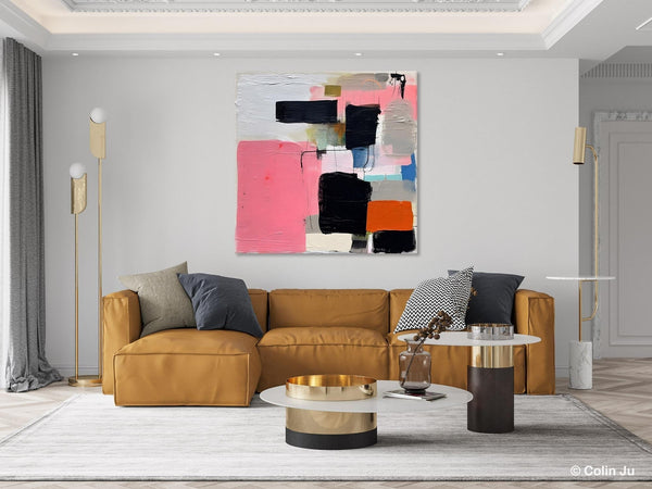Modern Original Abstract Art, Large Wall Art for Bedroom, Geometric Modern Acrylic Art, Canvas Paintings for Sale, Contemporary Canvas Art-LargePaintingArt.com