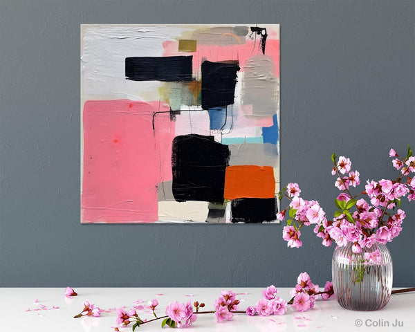 Modern Original Abstract Art, Large Wall Art for Bedroom, Geometric Modern Acrylic Art, Canvas Paintings for Sale, Contemporary Canvas Art-LargePaintingArt.com