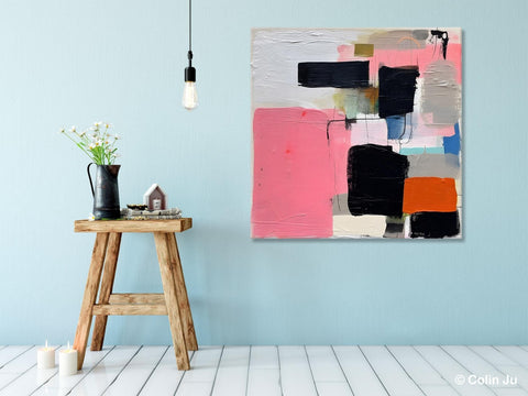 Modern Original Abstract Art, Large Wall Art for Bedroom, Geometric Modern Acrylic Art, Canvas Paintings for Sale, Contemporary Canvas Art-LargePaintingArt.com