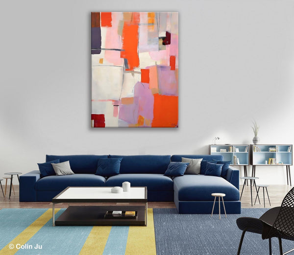 Large Modern Canvas Art for Dining Room, Simple Abstract Art, Large Original Wall Art Painting for Bedroom, Acrylic Paintings on Canvas-LargePaintingArt.com