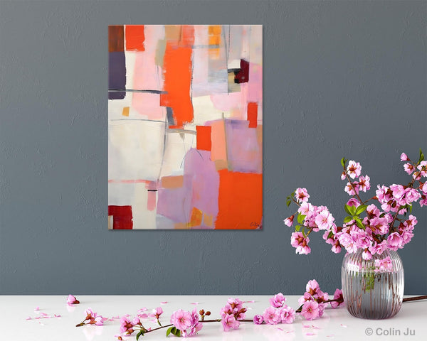 Large Modern Canvas Art for Dining Room, Simple Abstract Art, Large Original Wall Art Painting for Bedroom, Acrylic Paintings on Canvas-LargePaintingArt.com