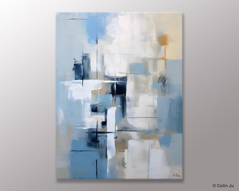 Hand Painted Acrylic Painting on Canvas, Large Modern Canvas Art, Original Abstract Art Paintings, Large Wall Art Painting for Dining Room-LargePaintingArt.com