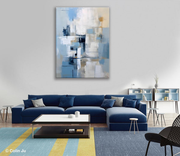 Hand Painted Acrylic Painting on Canvas, Large Modern Canvas Art, Original Abstract Art Paintings, Large Wall Art Painting for Dining Room-LargePaintingArt.com