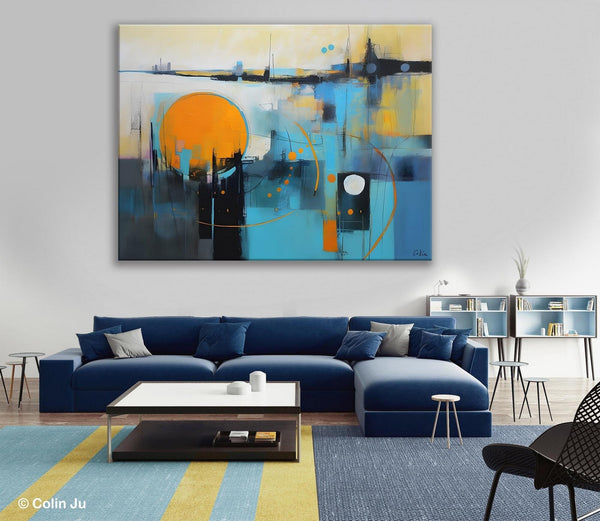 Oversized Canvas Wall Art Paintings, Original Modern Artwork, Large Abstract Painting for Bedroom, Contemporary Acrylic Painting on Canvas-LargePaintingArt.com