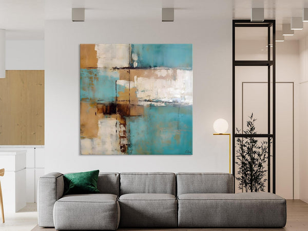 Large Wall Art for Bedroom, Geometric Modern Acrylic Art, Modern Original Abstract Art, Canvas Paintings for Sale, Contemporary Canvas Art-LargePaintingArt.com