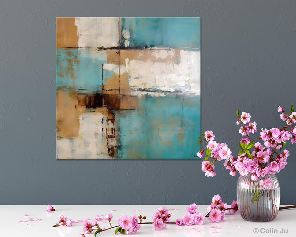 Large Wall Art for Bedroom, Geometric Modern Acrylic Art, Modern Original Abstract Art, Canvas Paintings for Sale, Contemporary Canvas Art-LargePaintingArt.com