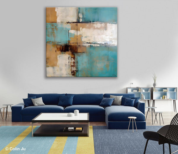 Large Wall Art for Bedroom, Geometric Modern Acrylic Art, Modern Original Abstract Art, Canvas Paintings for Sale, Contemporary Canvas Art-LargePaintingArt.com